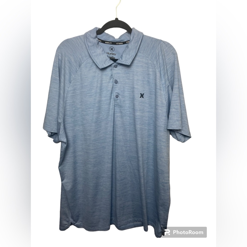 Hurley blue short sleeve polo shirt. XXL
